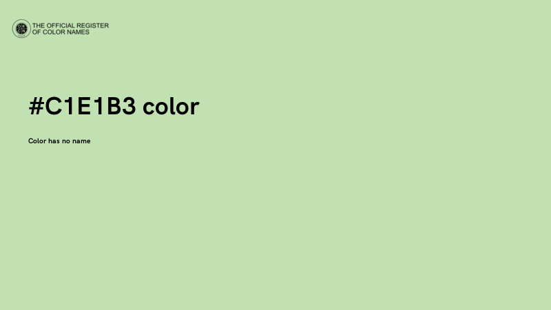 #C1E1B3 color image