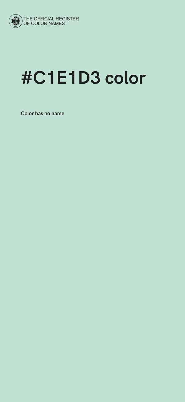#C1E1D3 color image