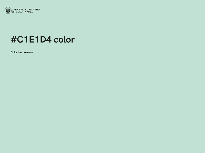 #C1E1D4 color image