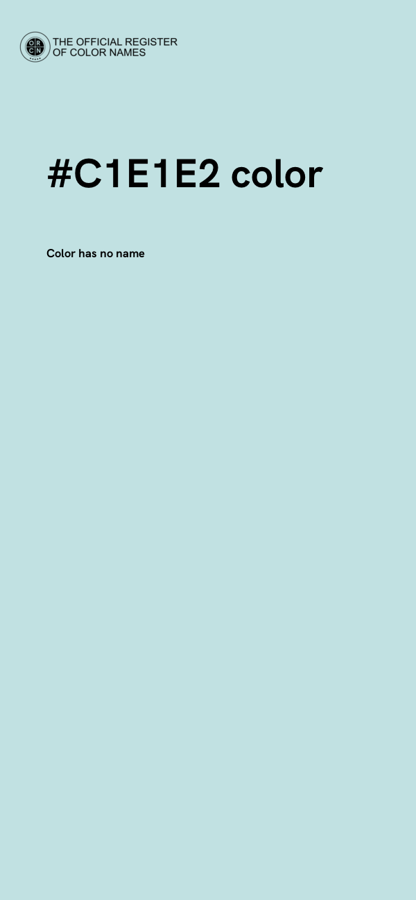 #C1E1E2 color image