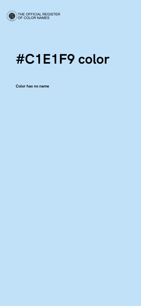#C1E1F9 color image