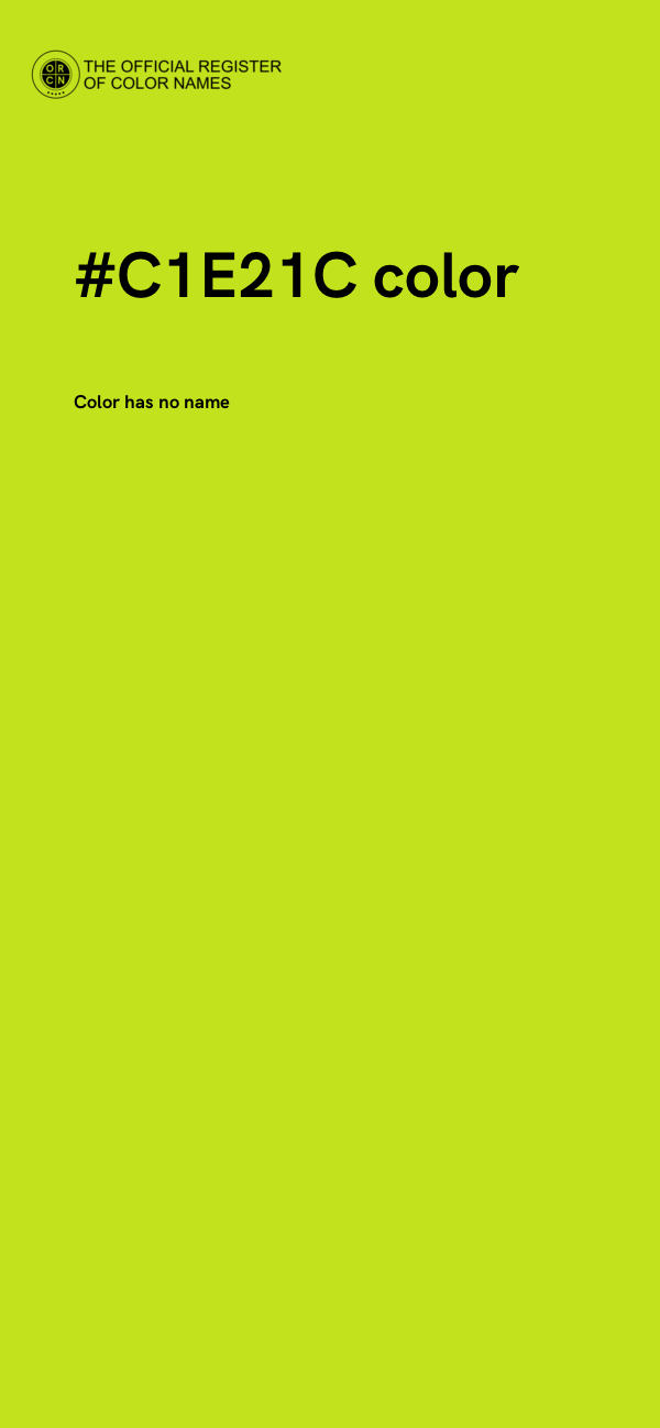 #C1E21C color image