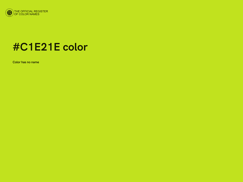 #C1E21E color image