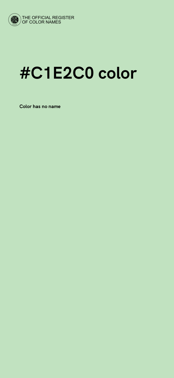 #C1E2C0 color image