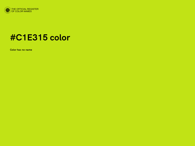 #C1E315 color image