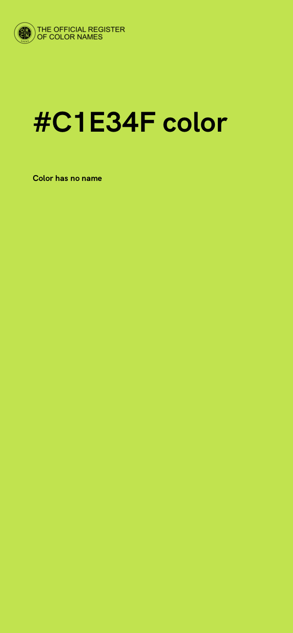 #C1E34F color image