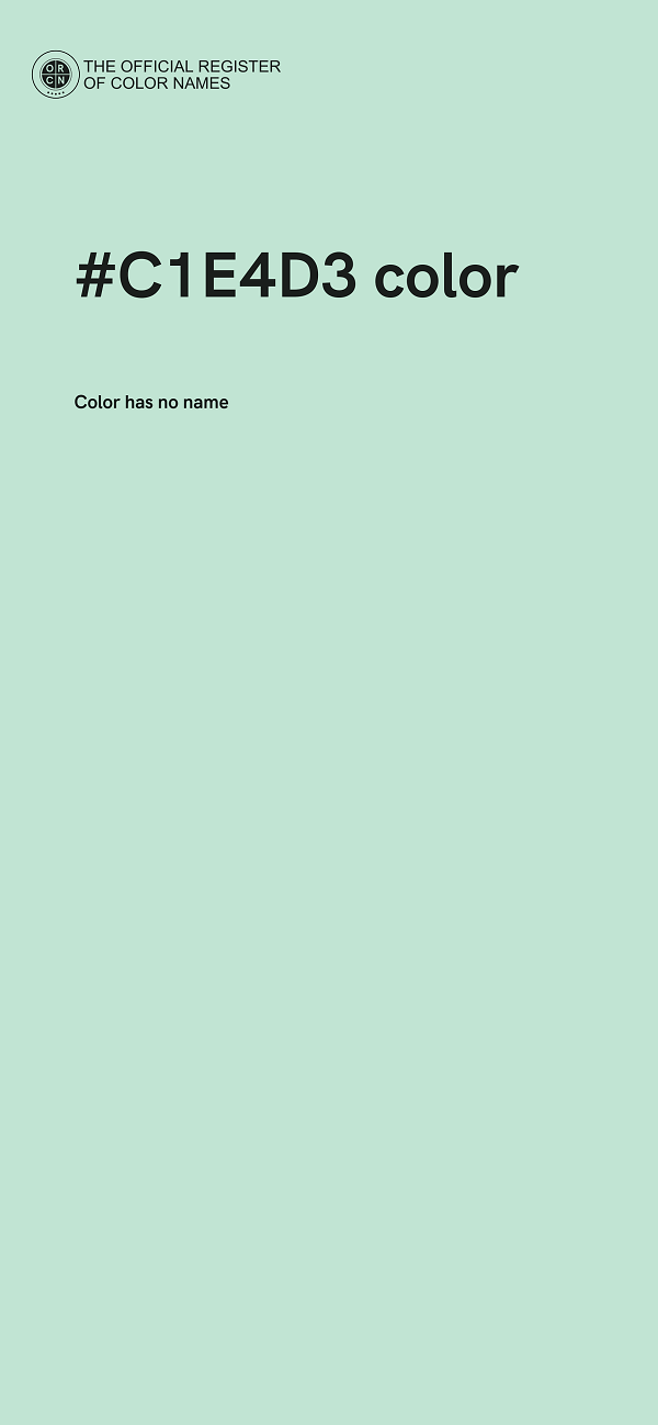 #C1E4D3 color image