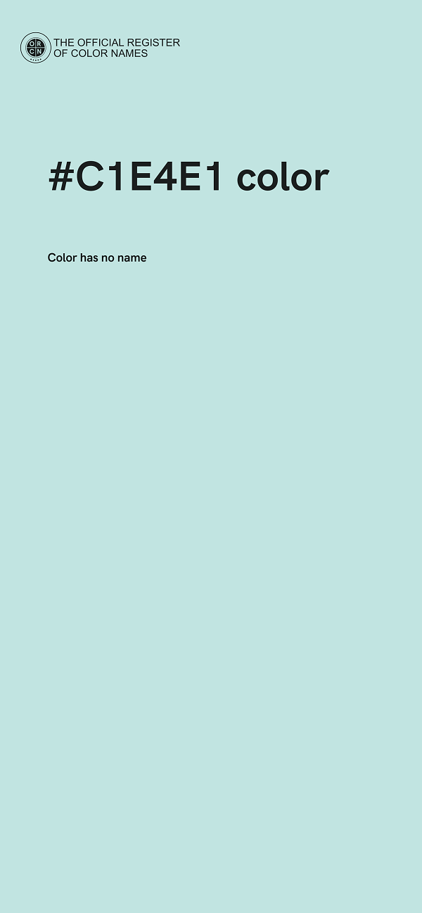 #C1E4E1 color image