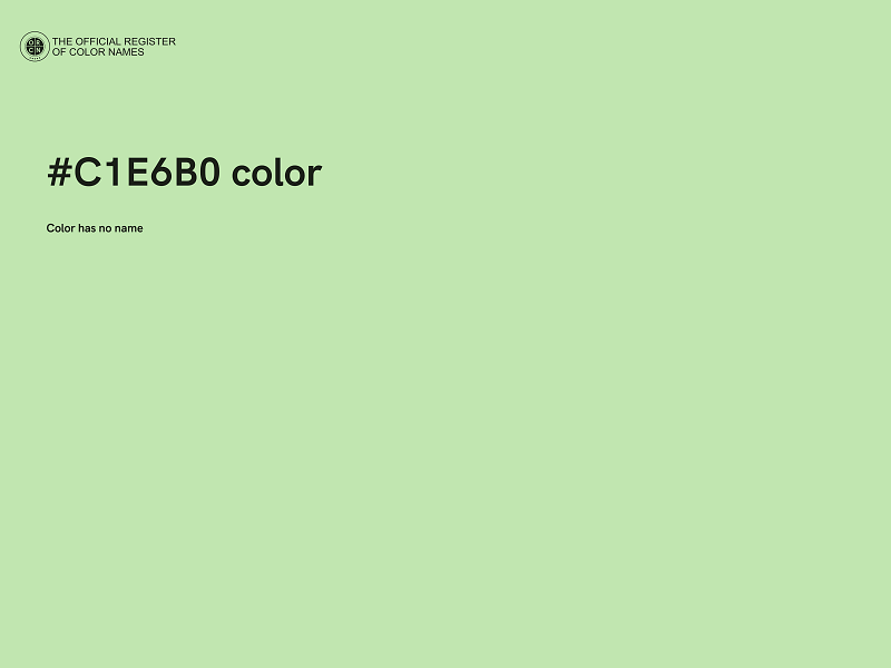 #C1E6B0 color image