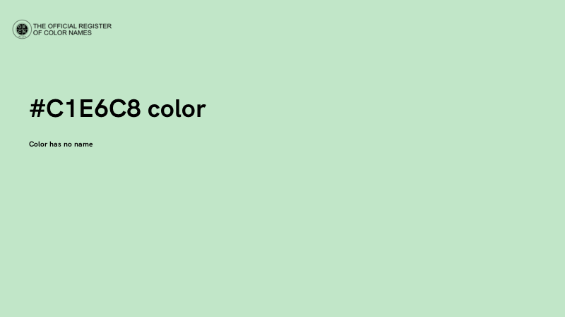 #C1E6C8 color image