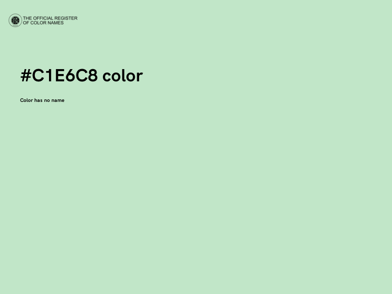 #C1E6C8 color image