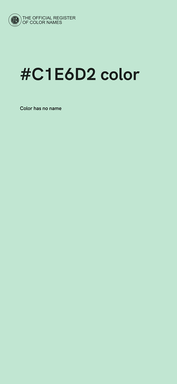 #C1E6D2 color image