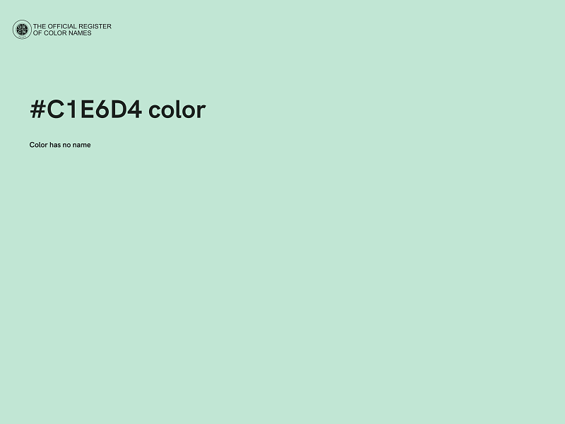 #C1E6D4 color image