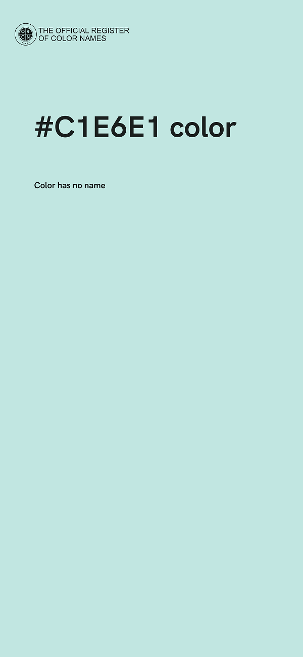 #C1E6E1 color image