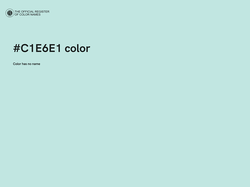 #C1E6E1 color image