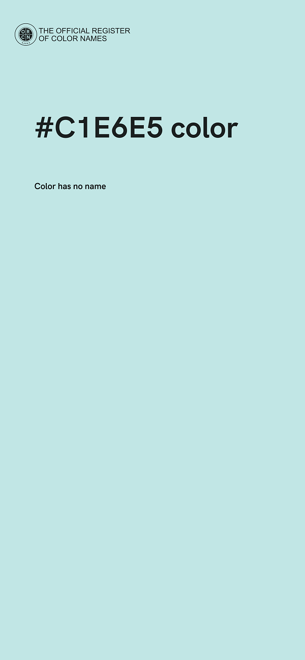 #C1E6E5 color image