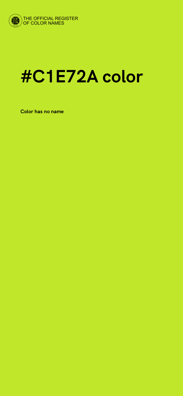#C1E72A color image