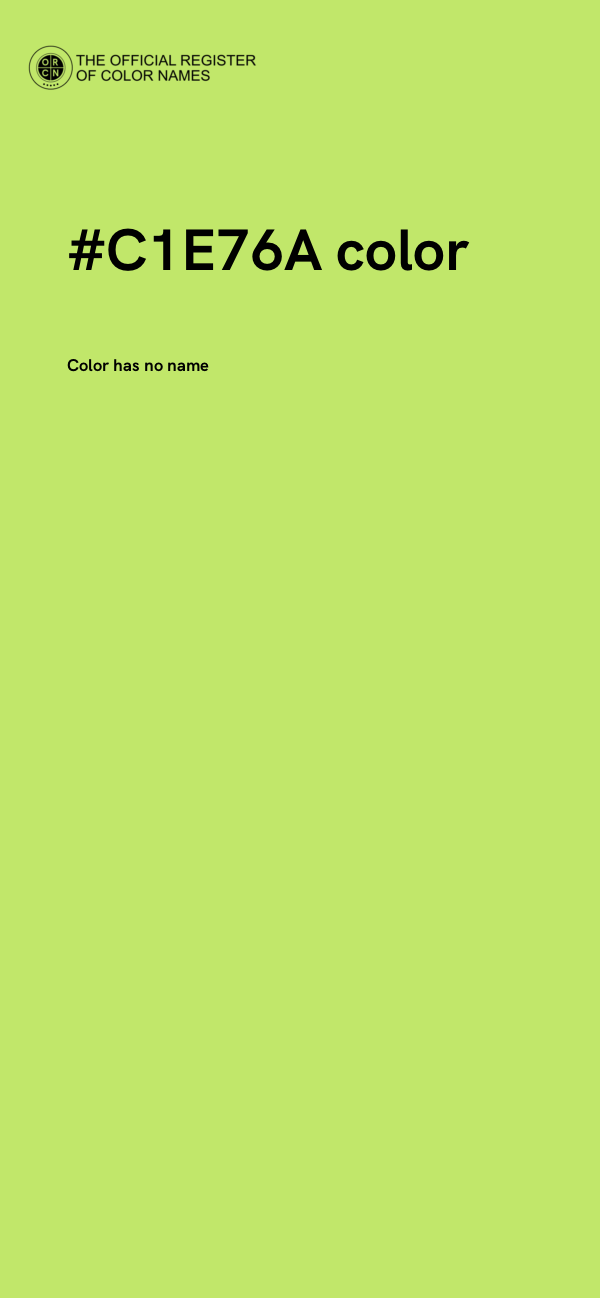 #C1E76A color image