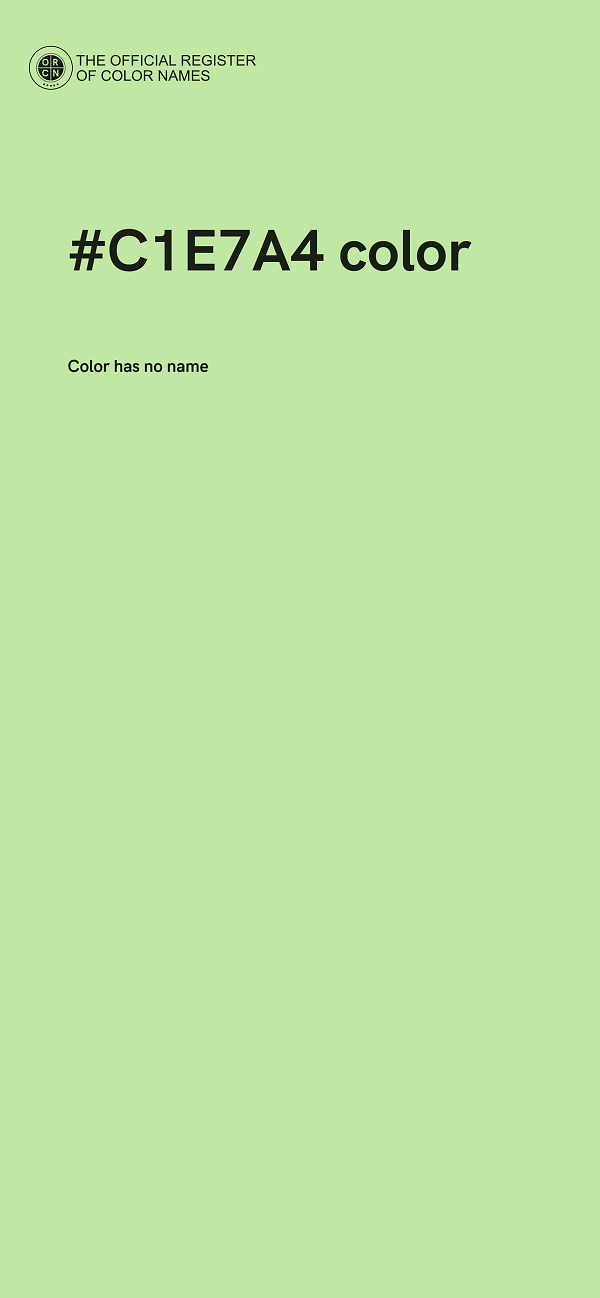 #C1E7A4 color image