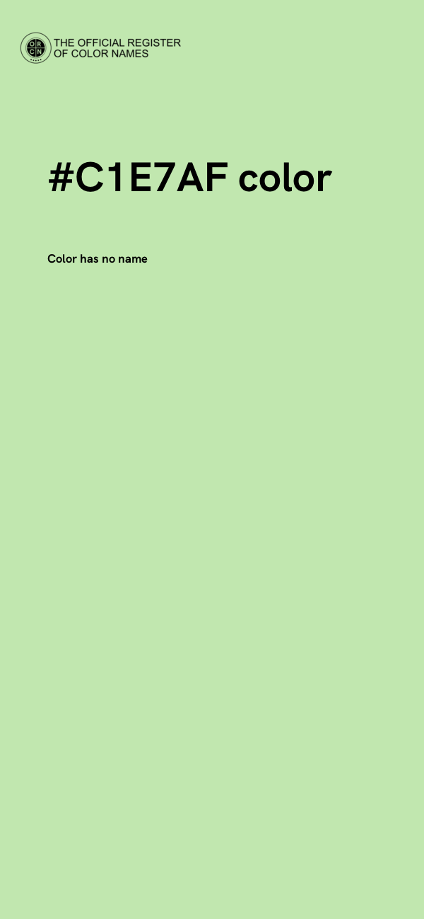 #C1E7AF color image