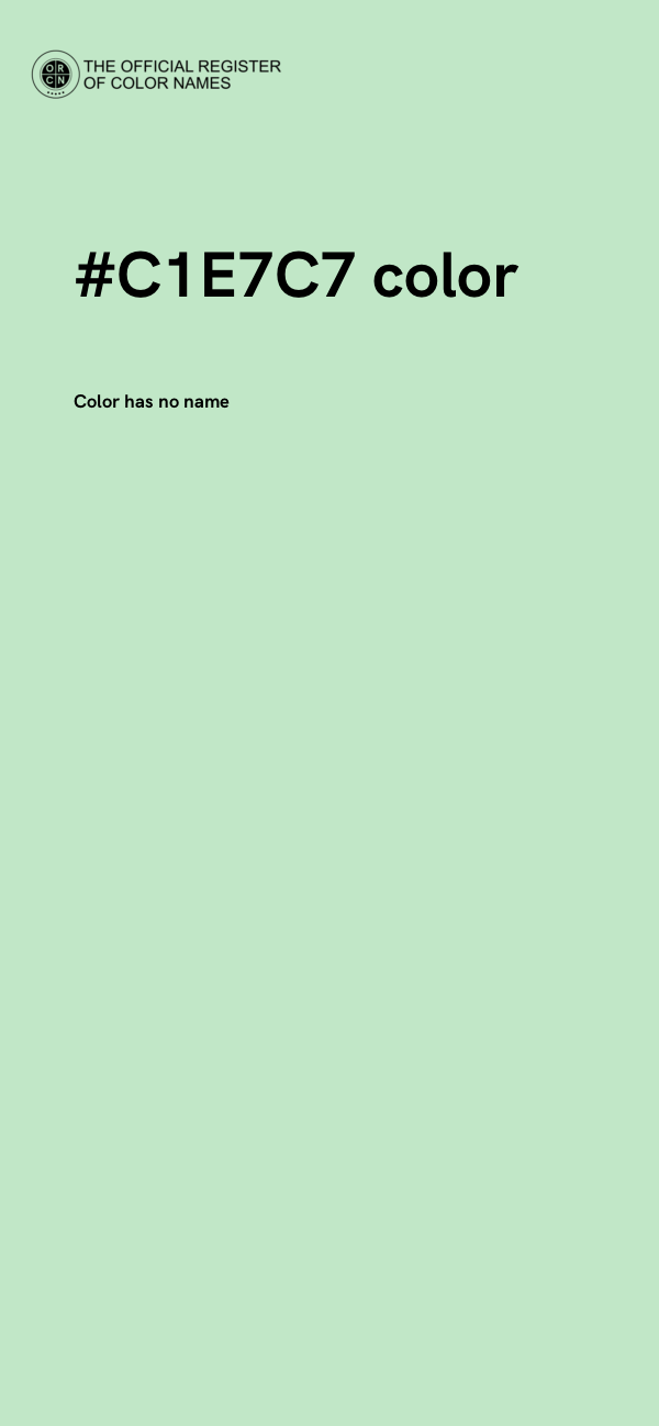 #C1E7C7 color image