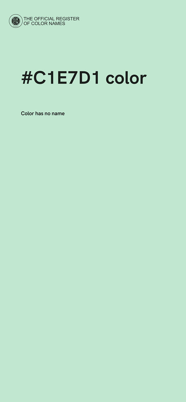 #C1E7D1 color image