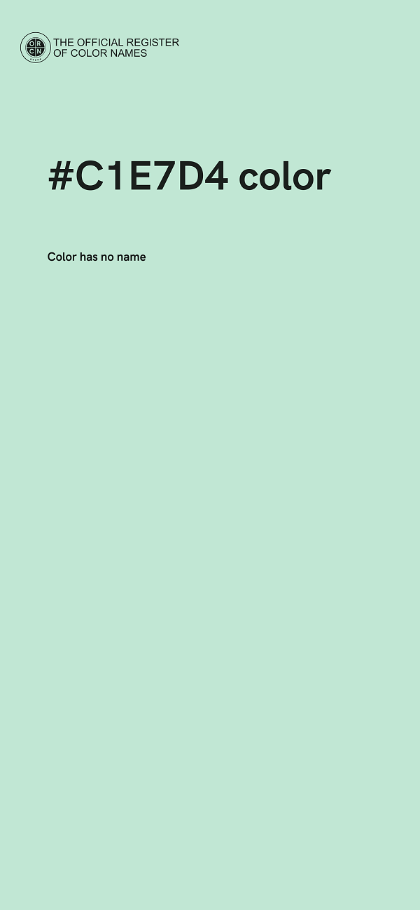 #C1E7D4 color image