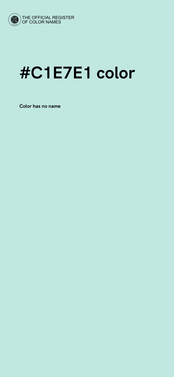 #C1E7E1 color image
