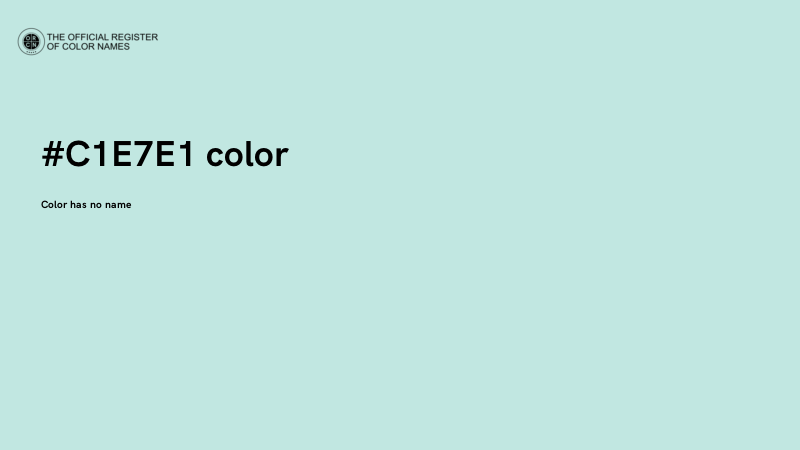#C1E7E1 color image