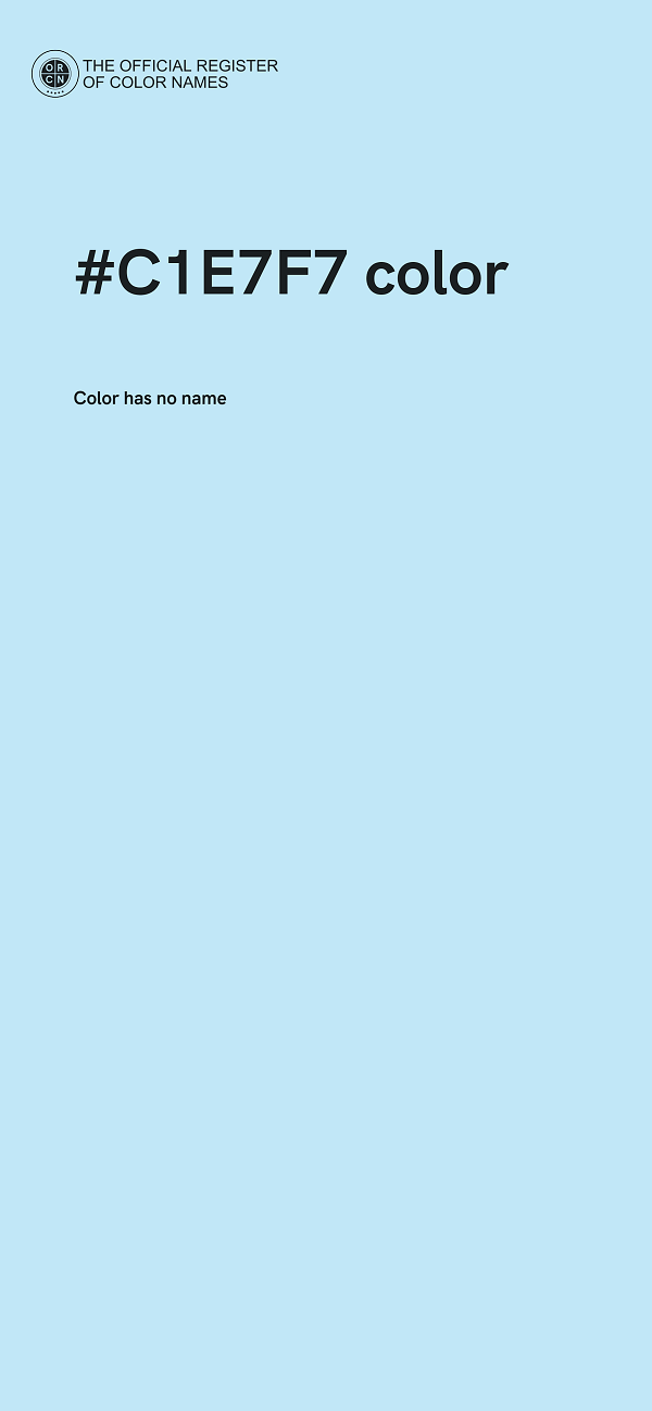 #C1E7F7 color image