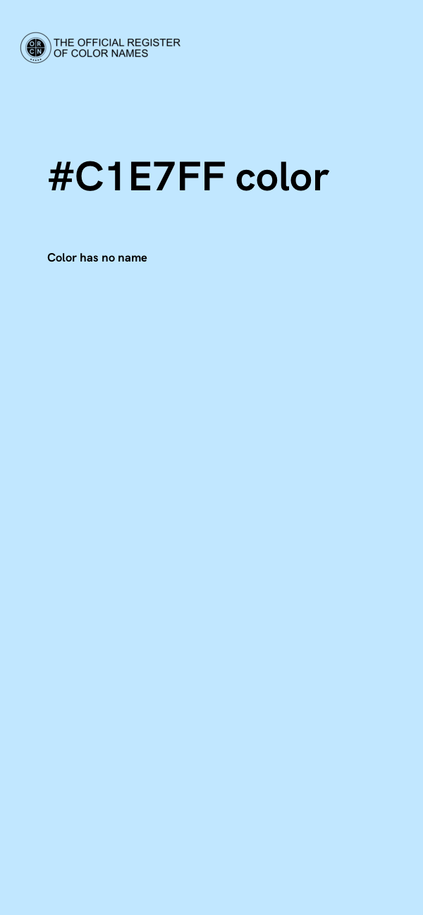 #C1E7FF color image
