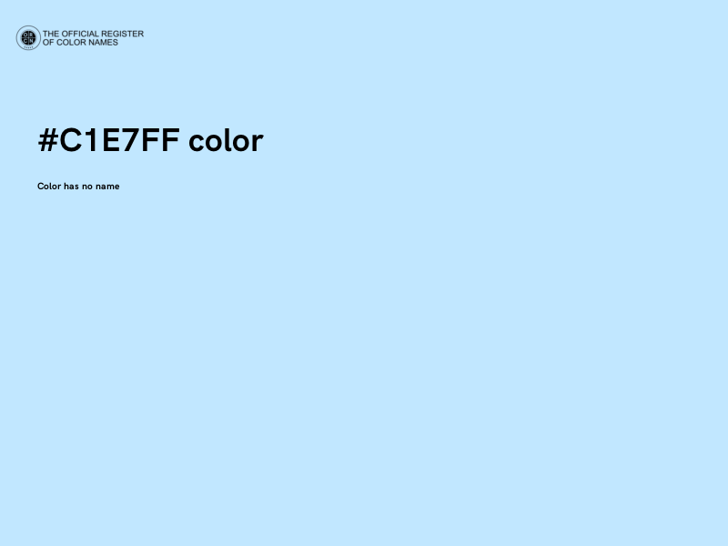#C1E7FF color image