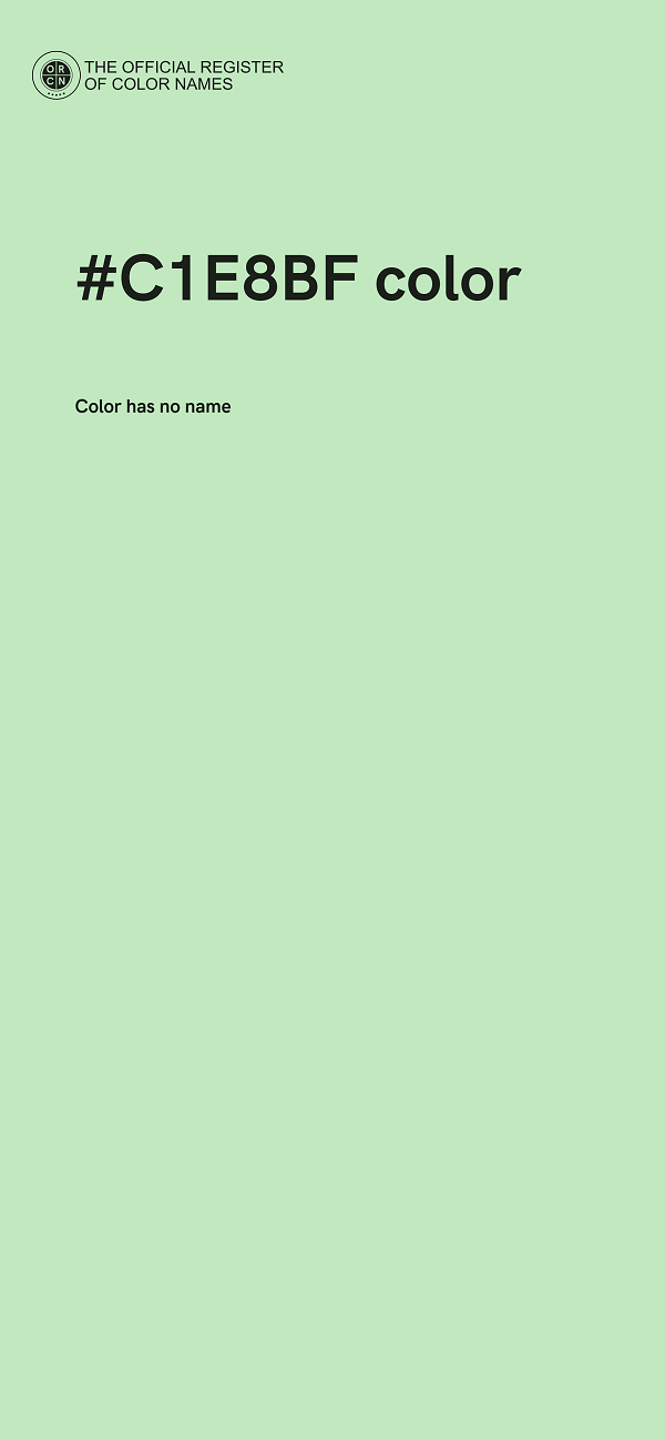 #C1E8BF color image