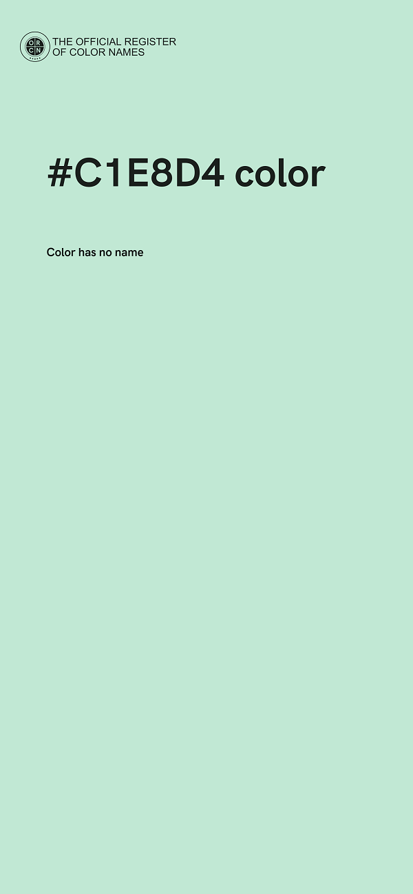 #C1E8D4 color image