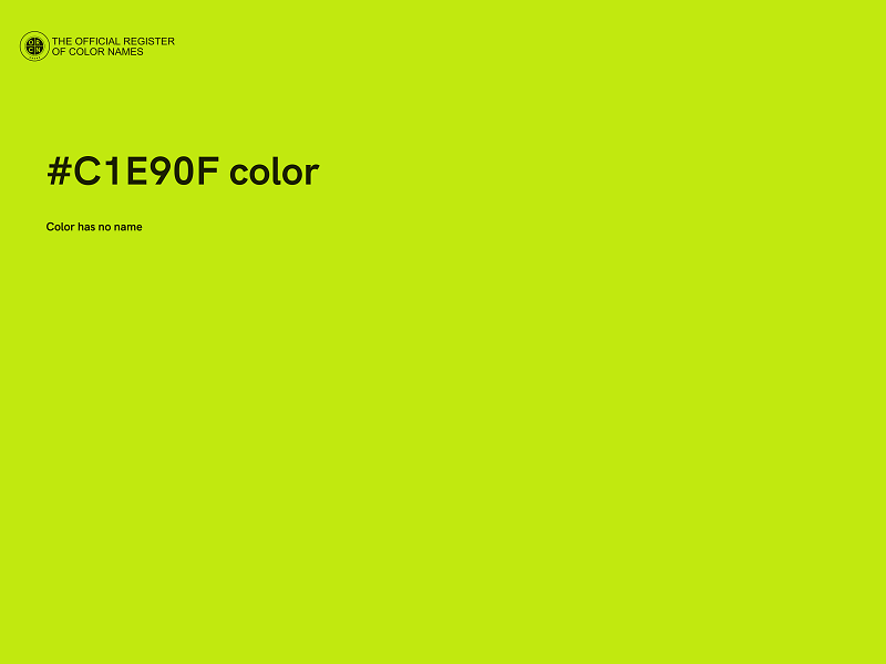 #C1E90F color image