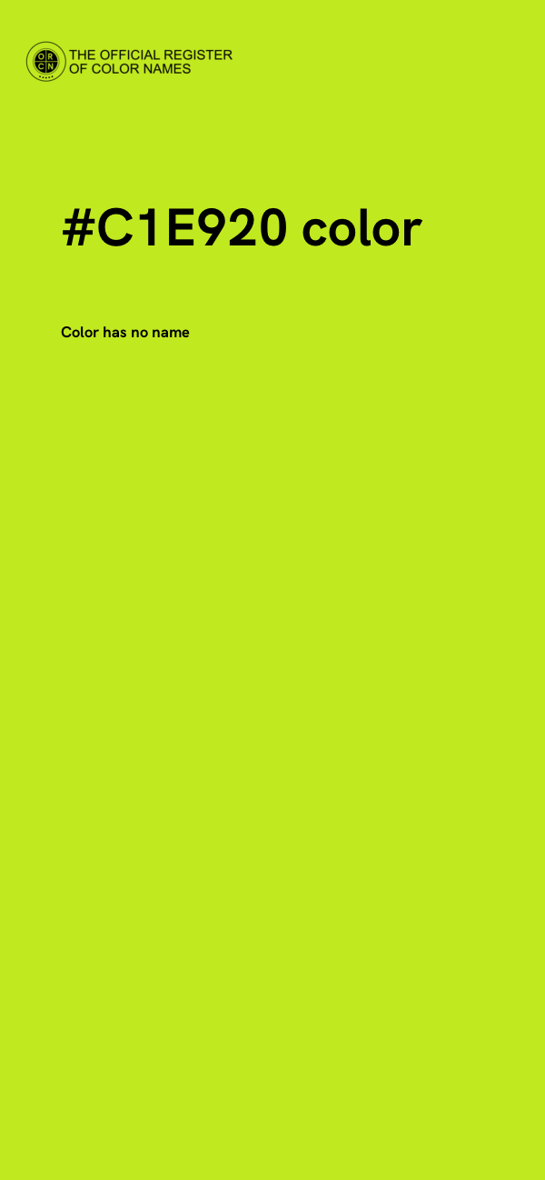 #C1E920 color image
