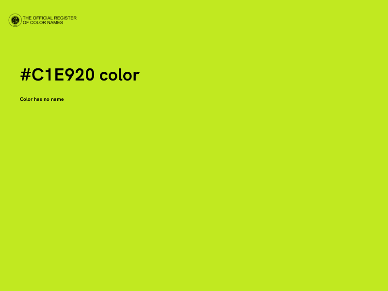 #C1E920 color image