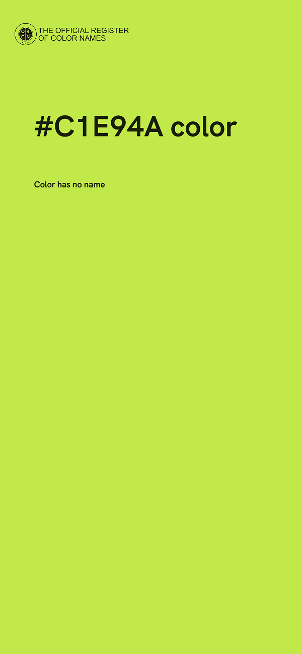 #C1E94A color image