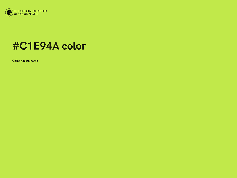 #C1E94A color image