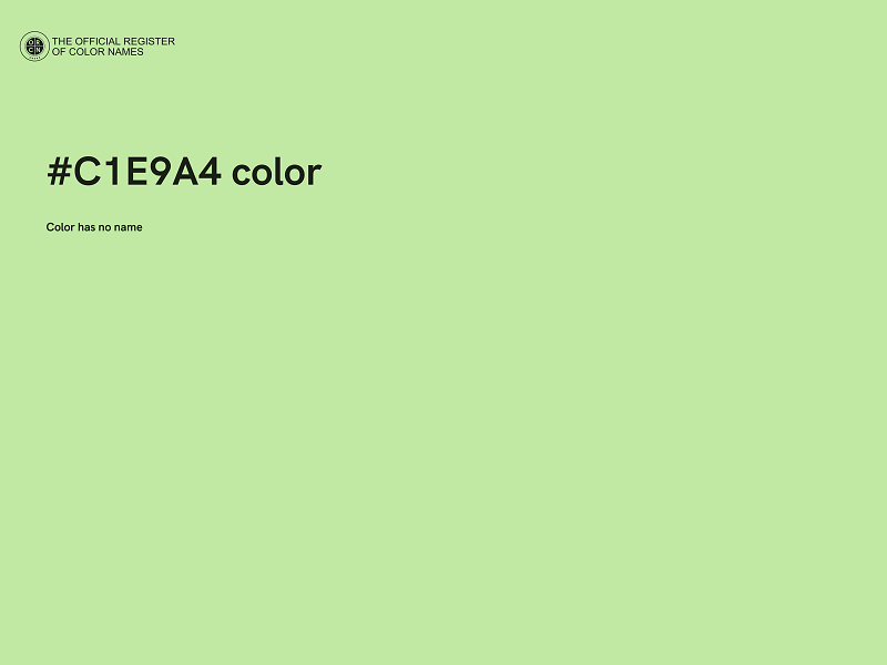 #C1E9A4 color image