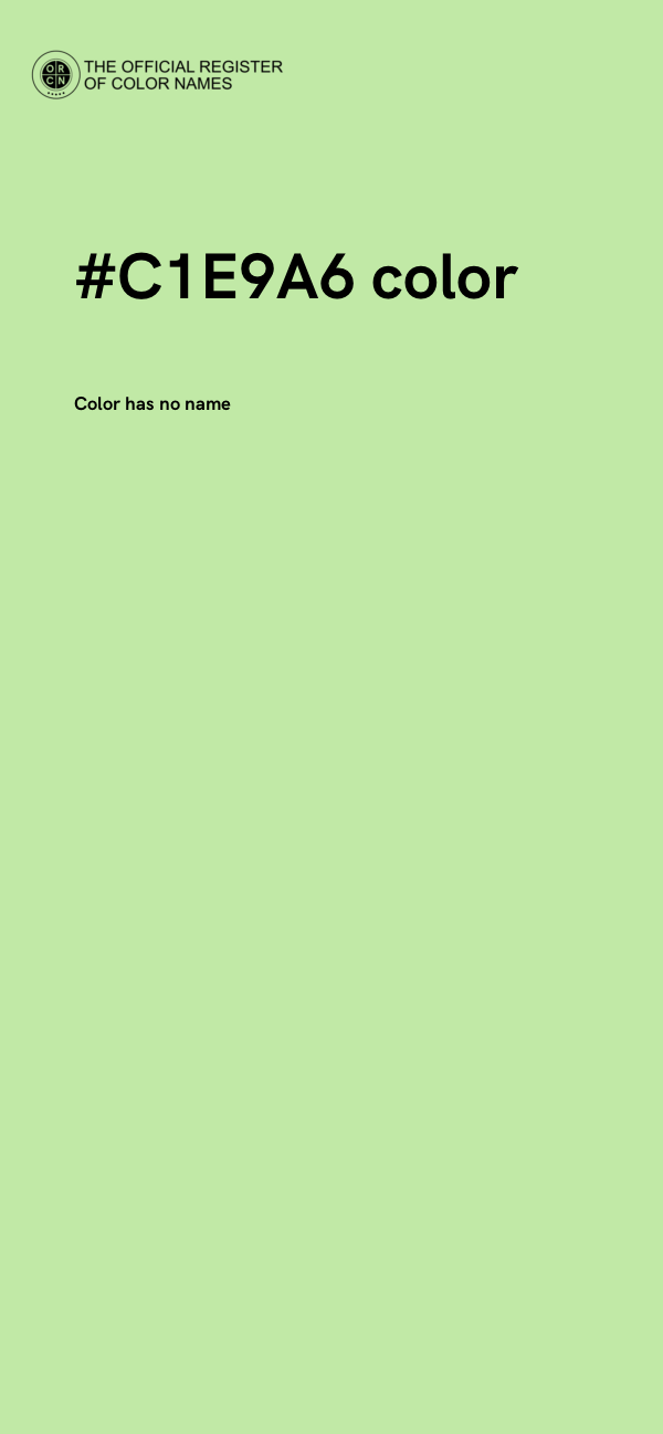 #C1E9A6 color image