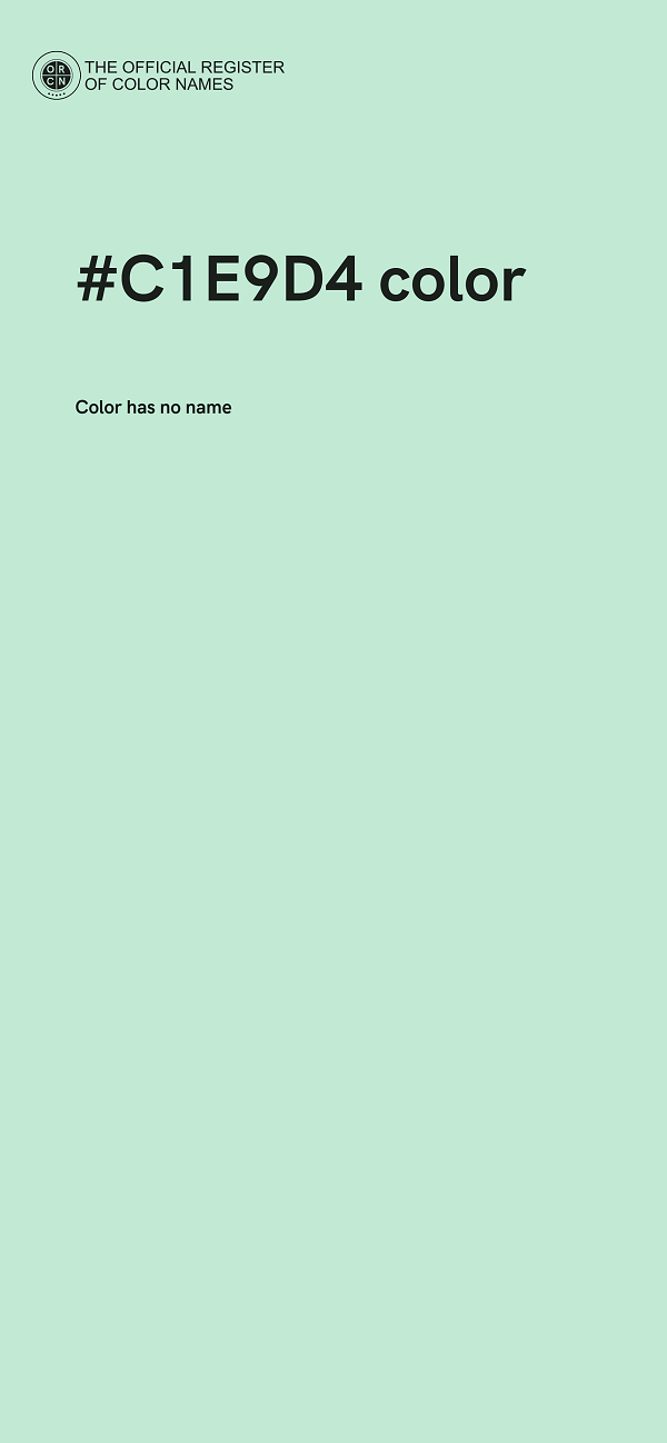 #C1E9D4 color image