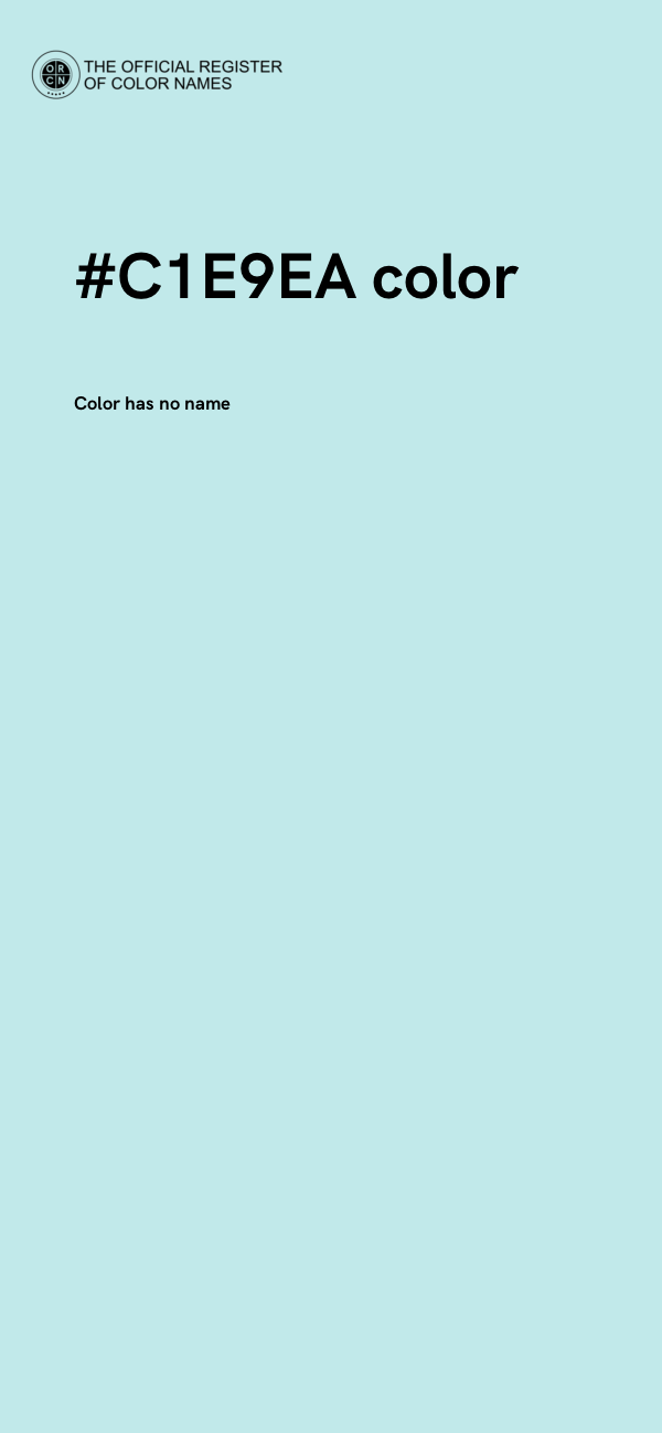 #C1E9EA color image