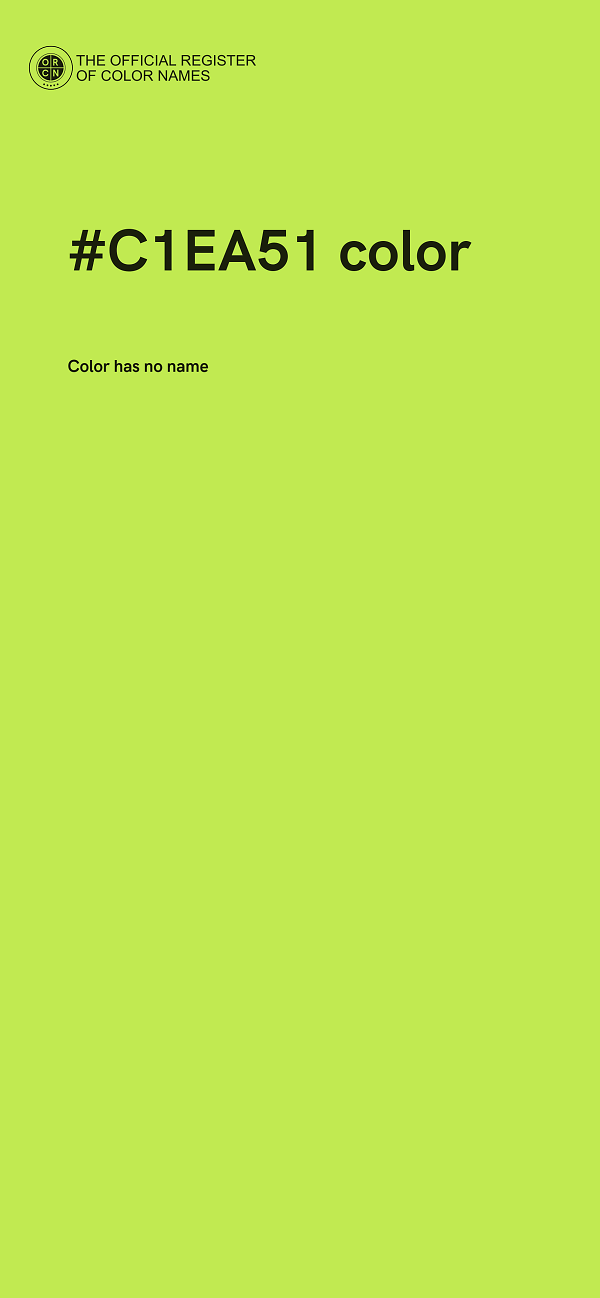 #C1EA51 color image
