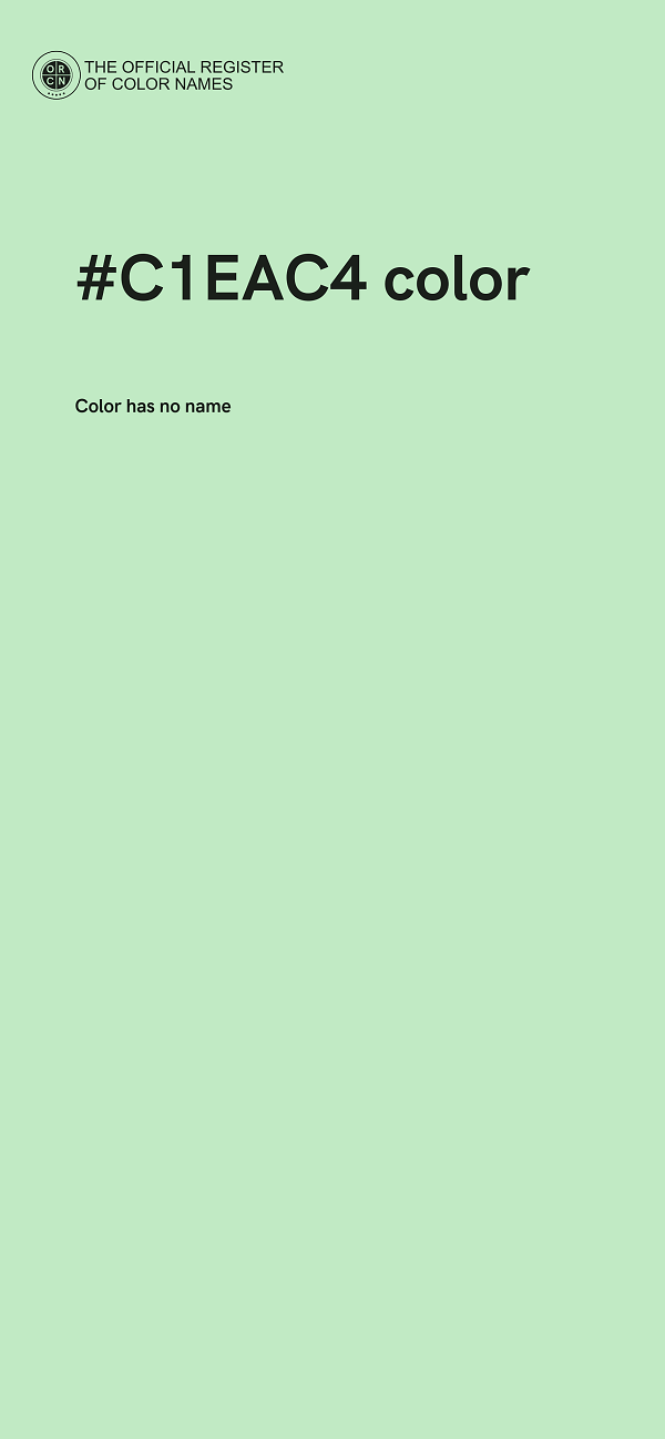 #C1EAC4 color image