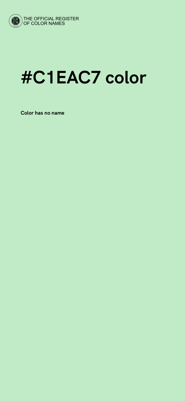 #C1EAC7 color image