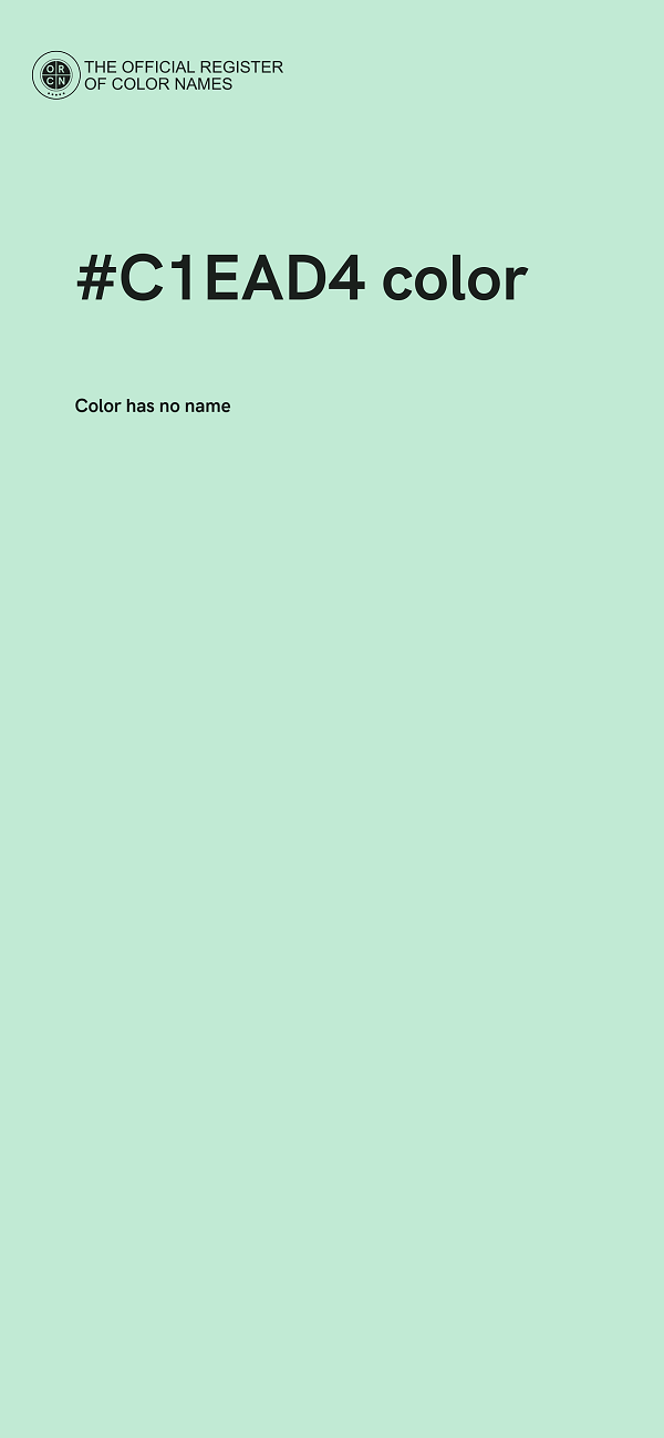 #C1EAD4 color image
