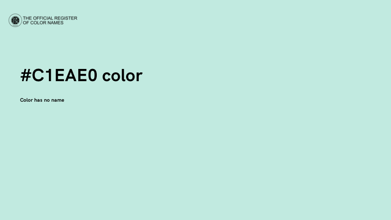 #C1EAE0 color image