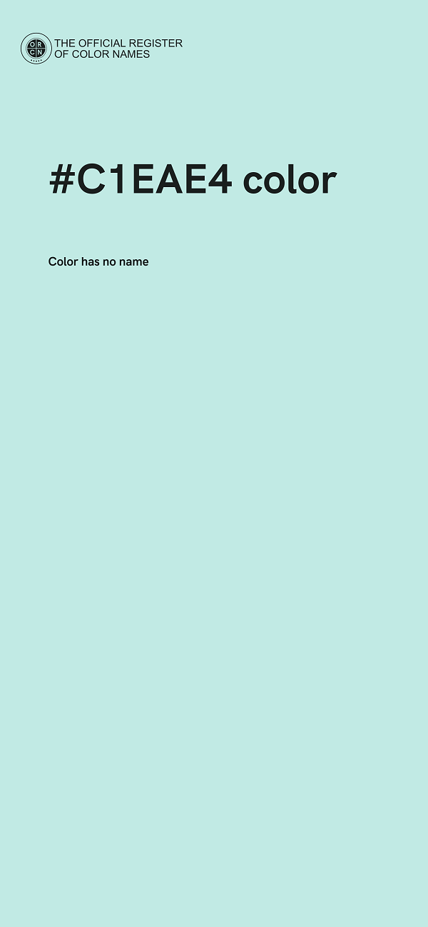 #C1EAE4 color image
