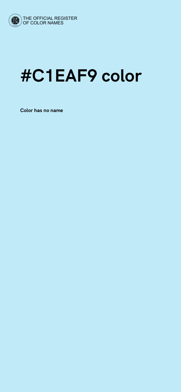 #C1EAF9 color image